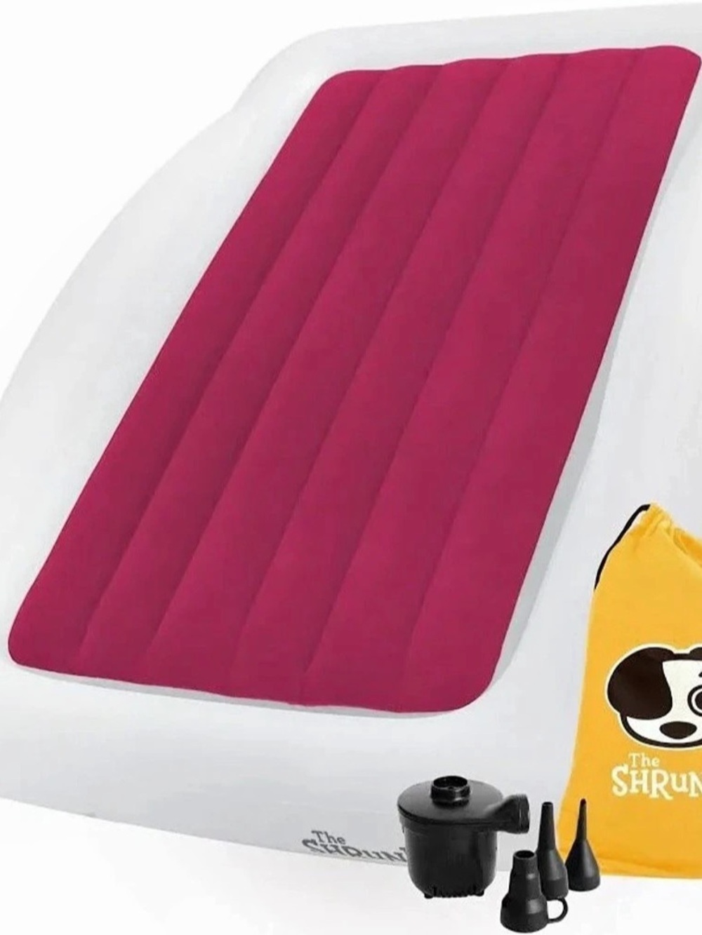 The Shrunks Toddler Travel Bed Inflatable Travel Bed in White & Pink -NWT 🩷